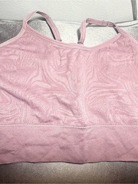 Tahari Dusty Pink Seamless Sports Bra Tank